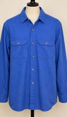 Stillwater Supply Co. Blue Chamois Flannel Cotton Long Sleeve Button-Up Shirt XL